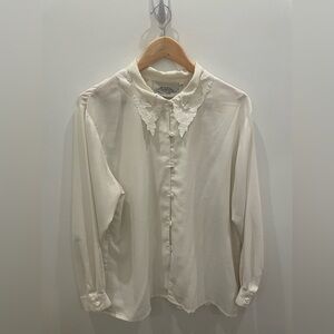 Autumnal Cream Vintage Blouse